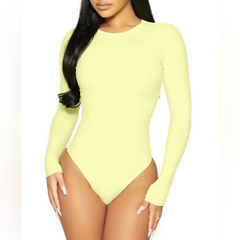 Naked Wardrobe Crew Love Snatched Bodysuit